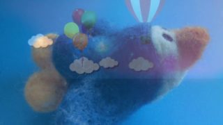Handmade Woolen felt Works (羊毛フェルト作品)　Flying in the sky