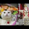 猫と羊毛フェルトで手作りコスプレ【Handmade wool felt work】