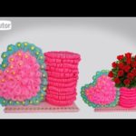 148) Ide Kreatif – Tutorial vase flower || Easy woolen craft ideas